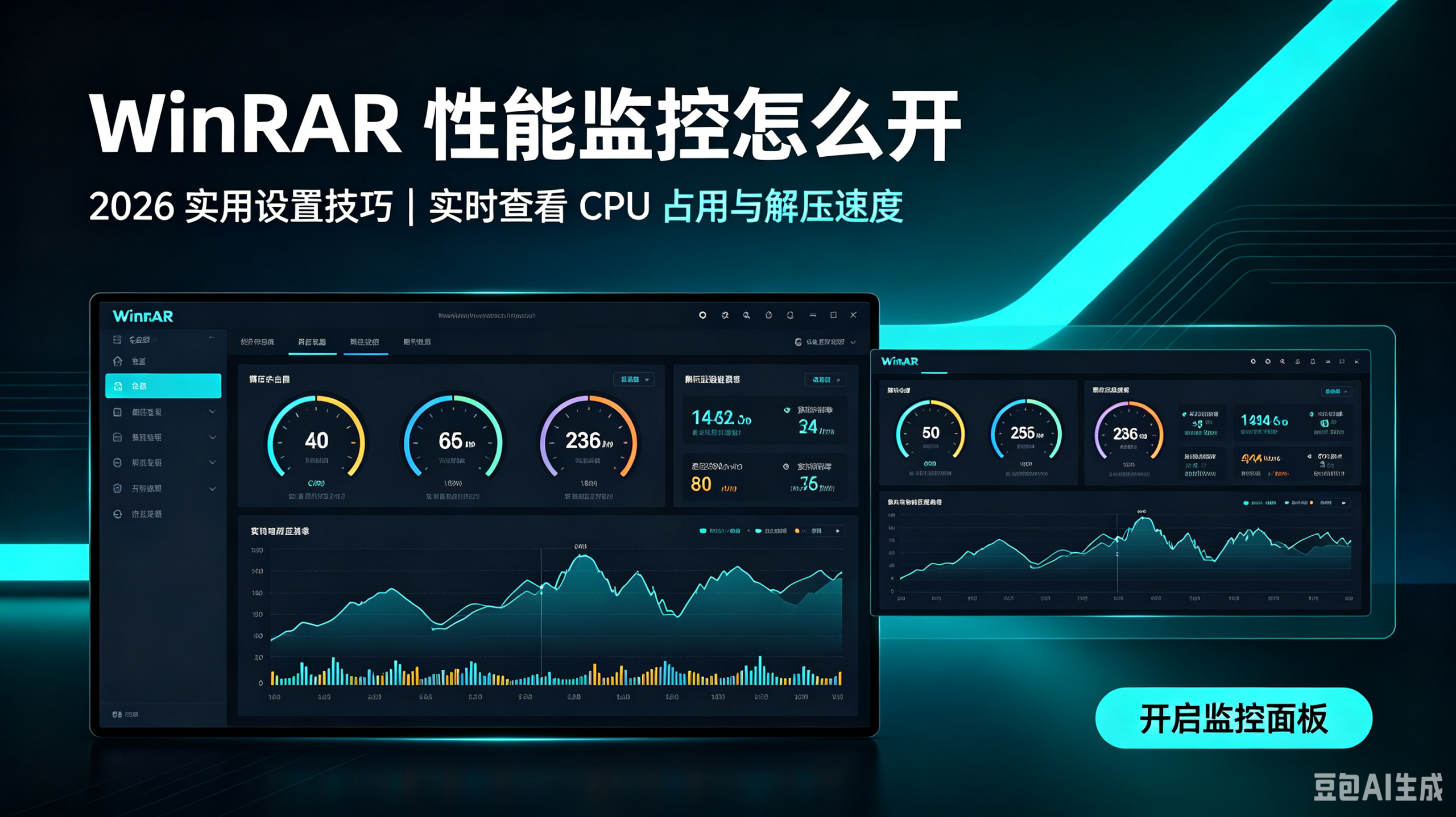 WinRAR 性能监控设置